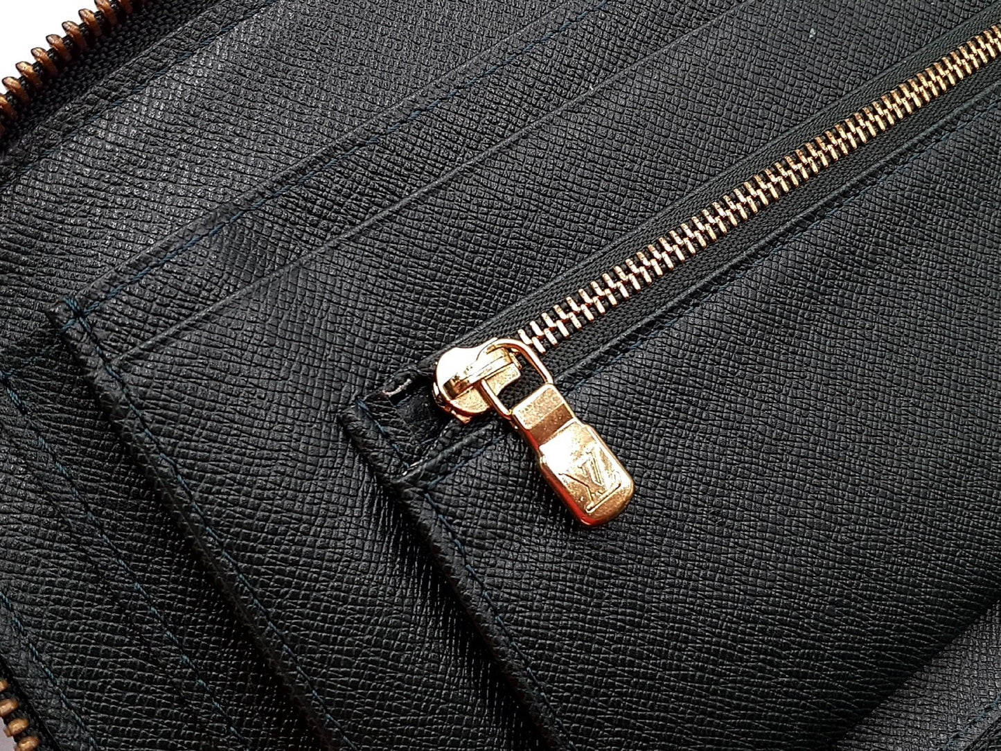 LOUIS VUITTON 4-Piece Set: Taiga Organizer, Monogram Cigarette Case, Damier Monogram iPhone Case, and Other Accessories