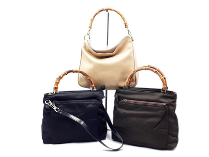 GUCCI 3-piece set: Bamboo 2-way shoulder bag, leather bag, and handbag