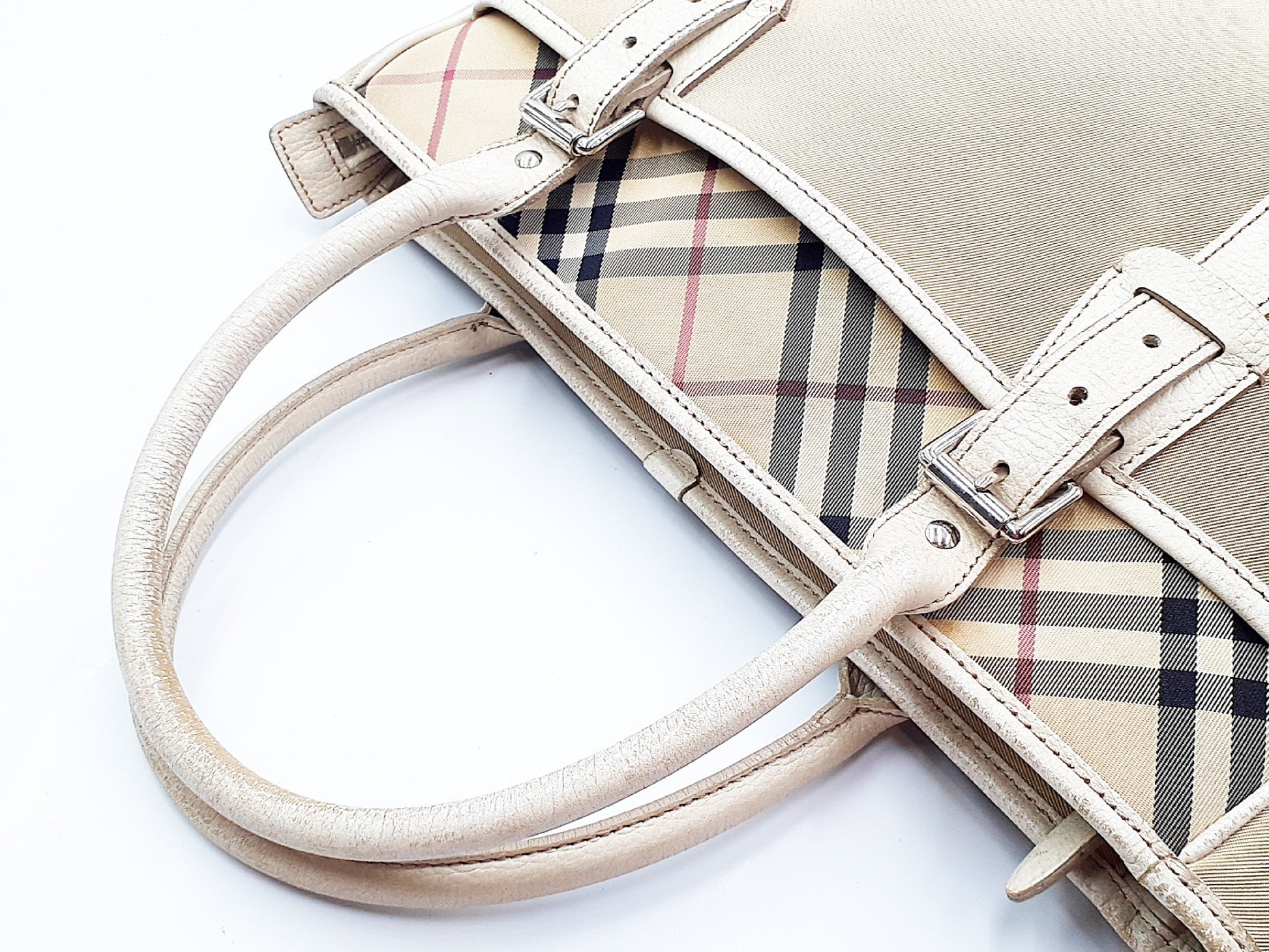 BURBERRY Nova Check Leather Bag 4-Piece Shoulder Bag Set