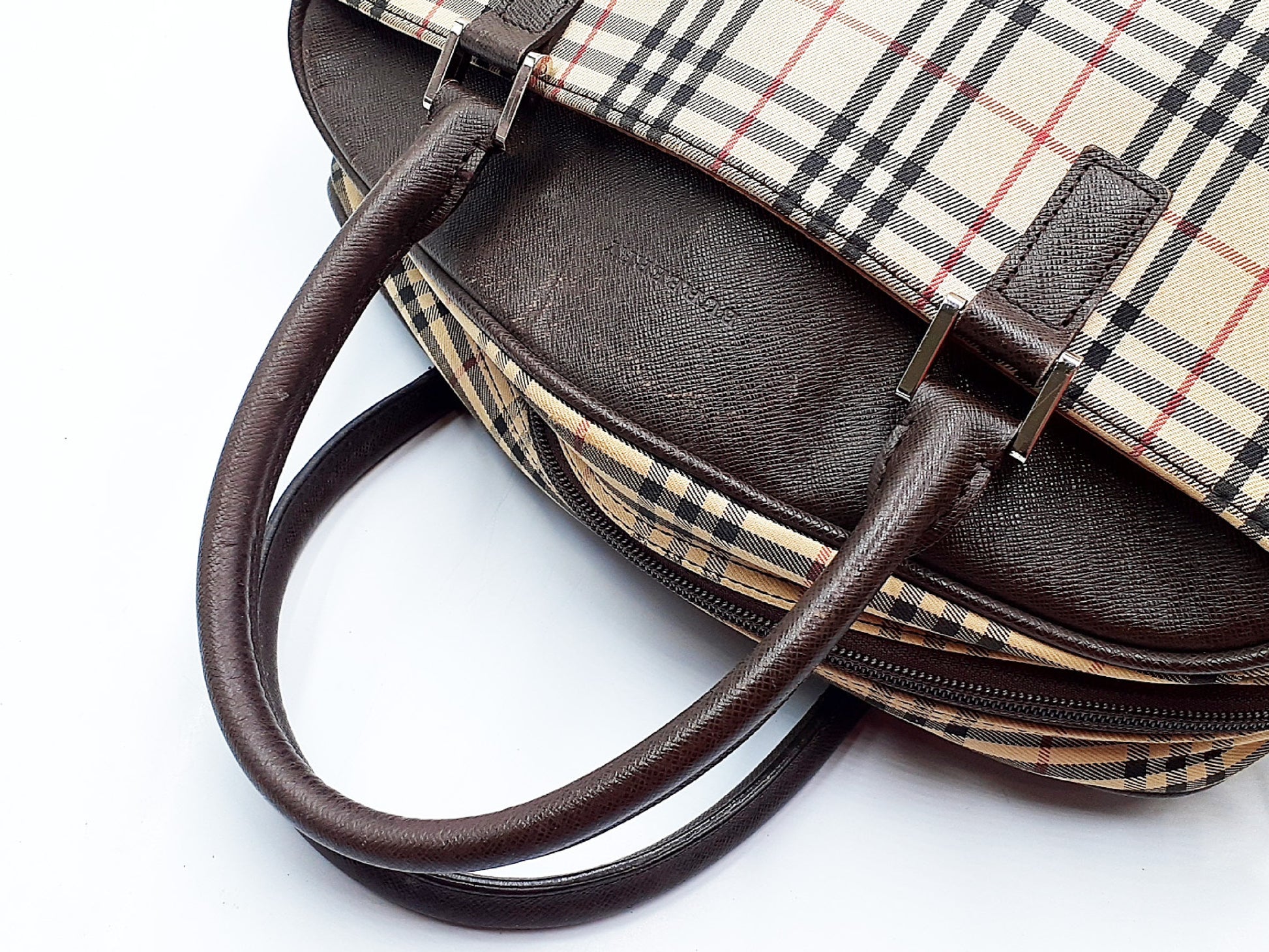 BURBERRY Nova Check Leather Bag 4-Piece Set Bag