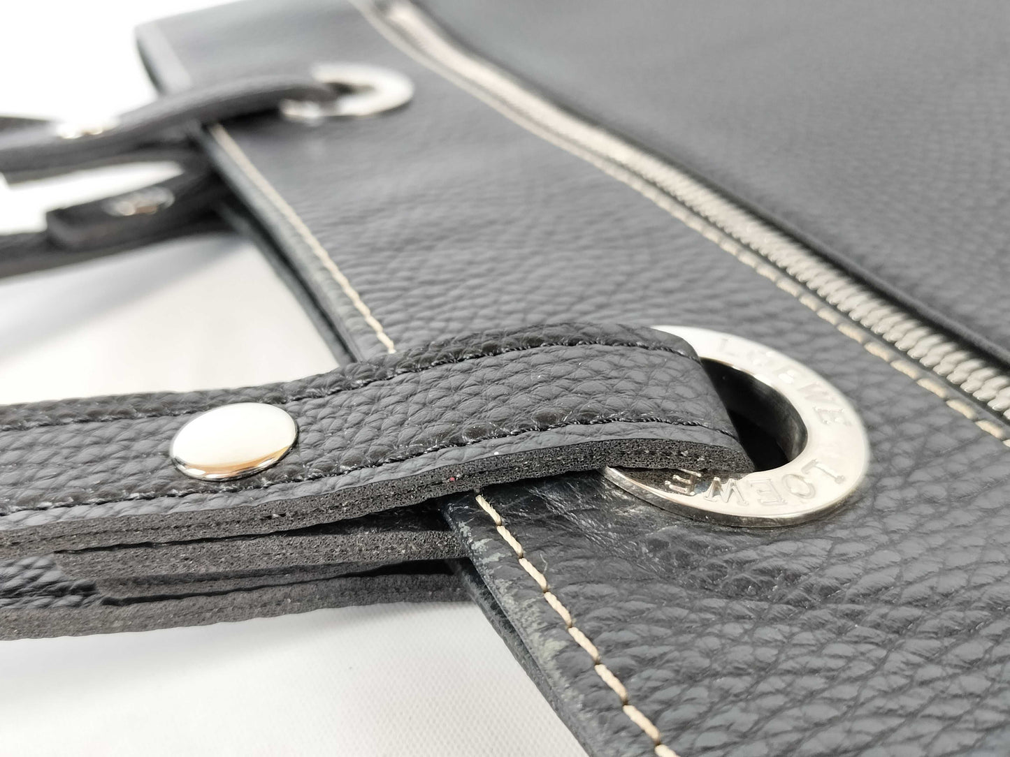 LOEWE Leather Tote Bag with Charm