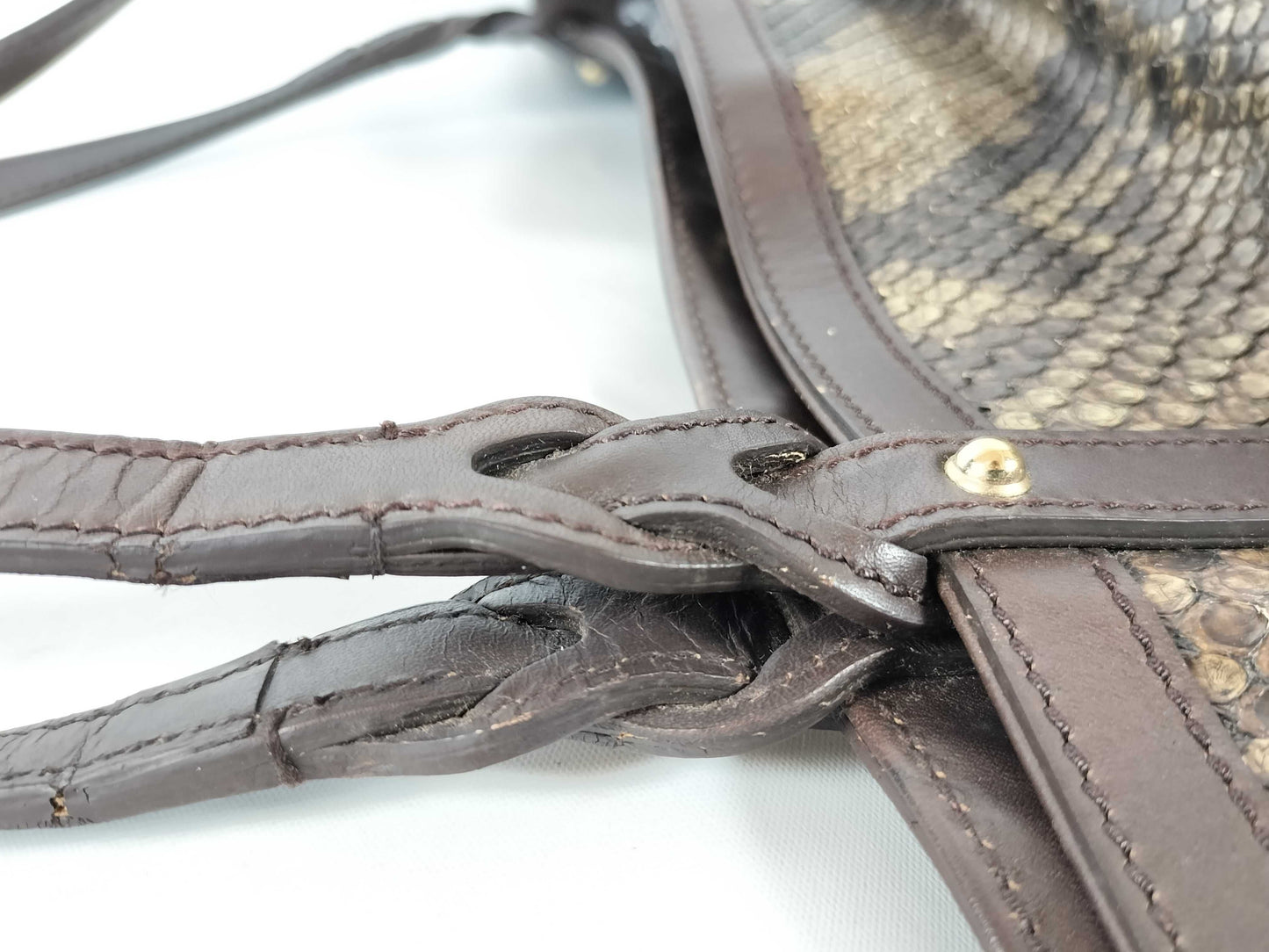 GUCCI GUCCI Swing Tote Bag Pouch Python Tote Bag