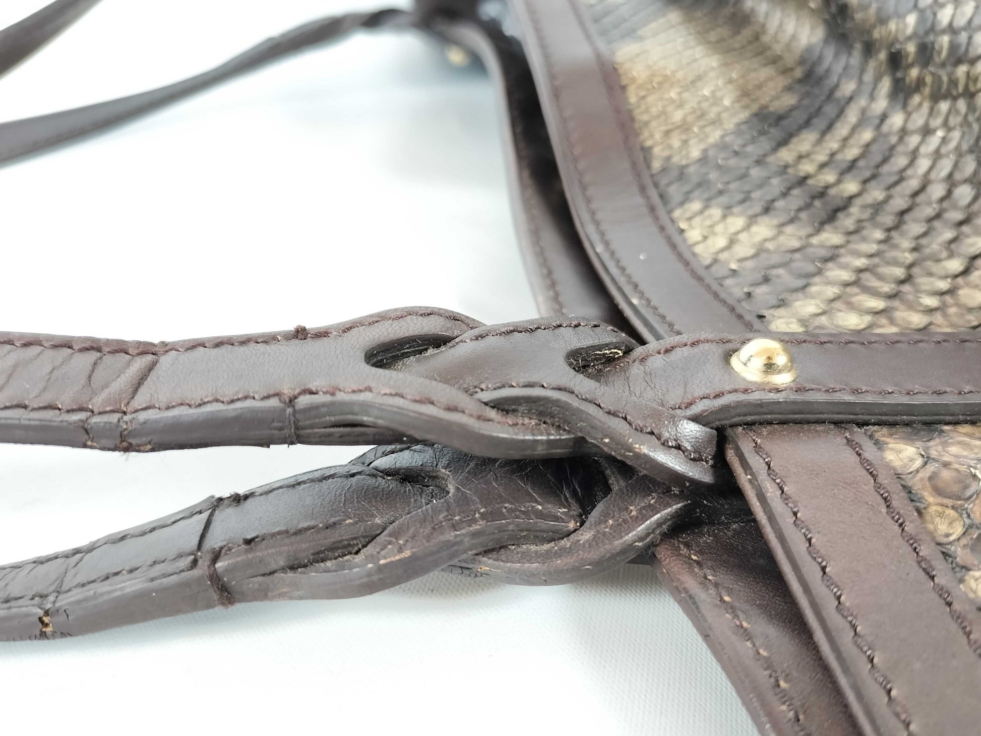 GUCCI GUCCI Swing Tote Bag Pouch Python Tote Bag