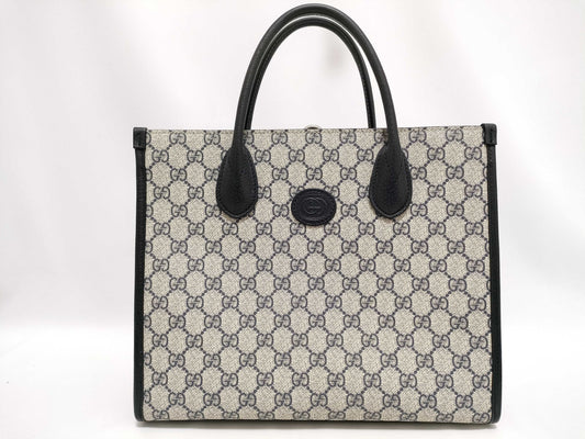 GUCCI GG Supreme GUCCI Tote Bag GG Supreme Interlocking Double G Tote Bag