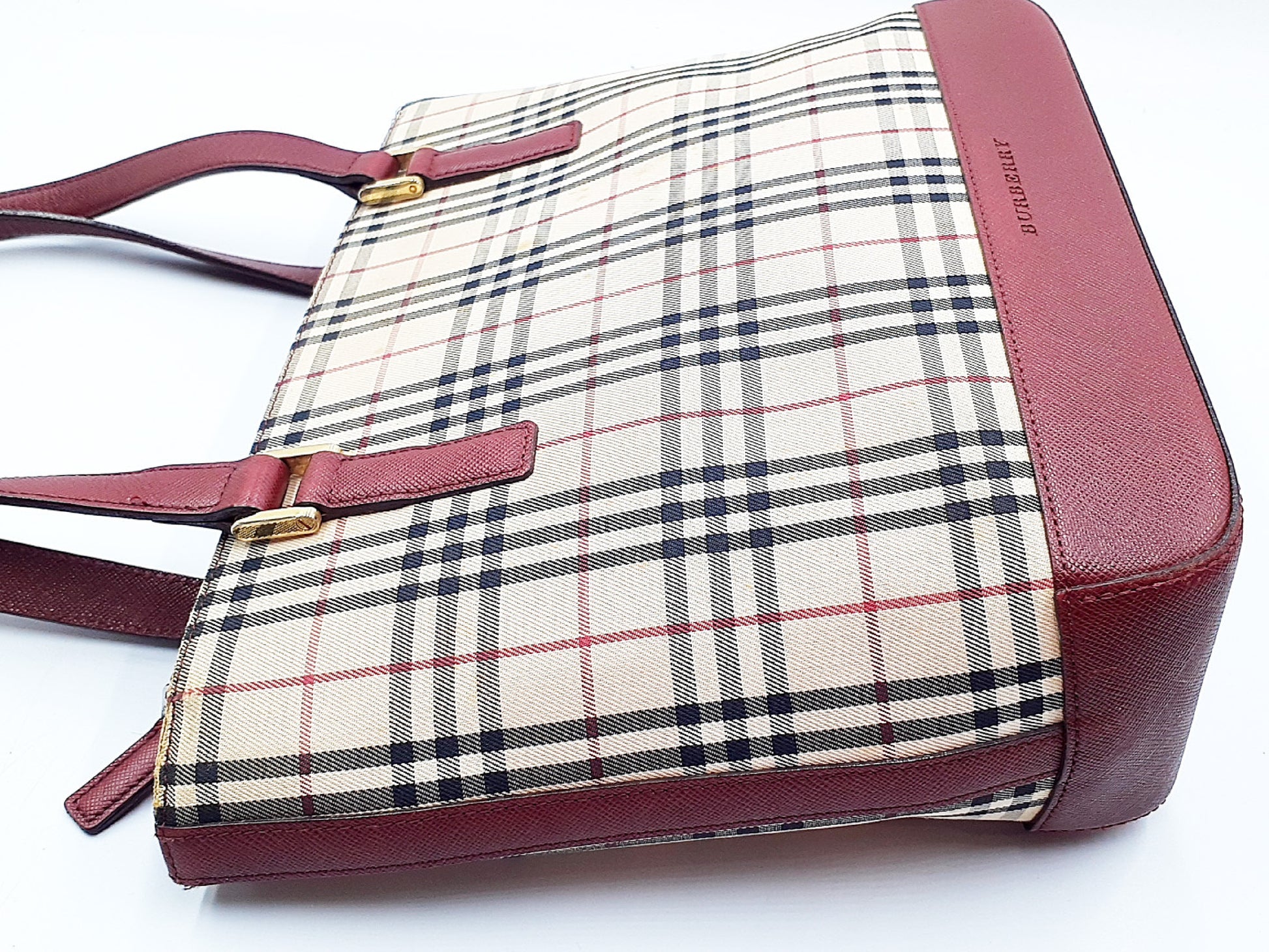 BURBERRY Nova Check Leather Bag 4-Piece Shoulder Bag Set