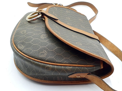 Dior 2-Piece Honeycomb Leather Shoulder Bag with Gold Hardware and Black Leather Shoulder Bag