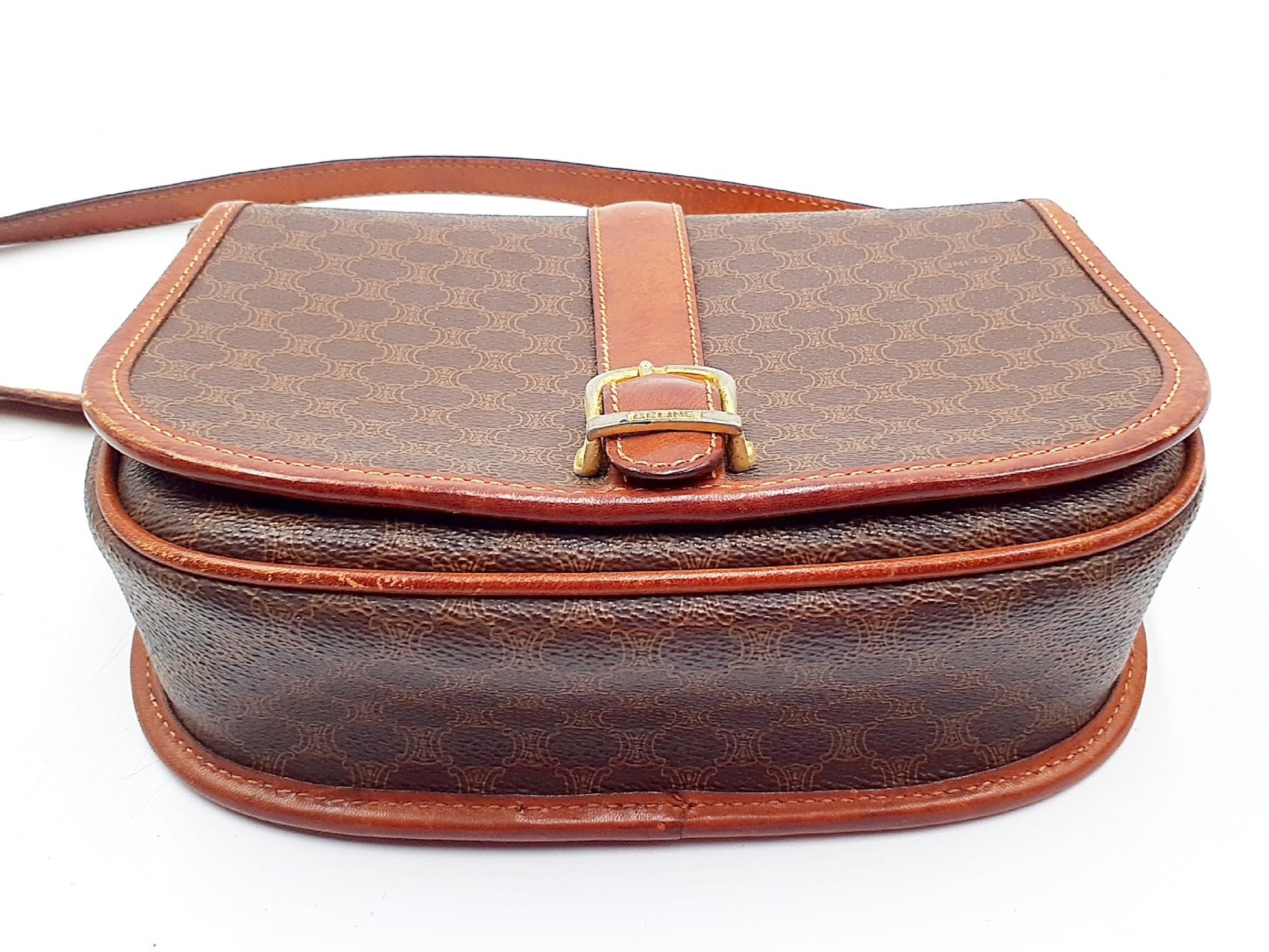 CELINE 4-Piece Macadam Leather Vintage Shoulder Bag Set