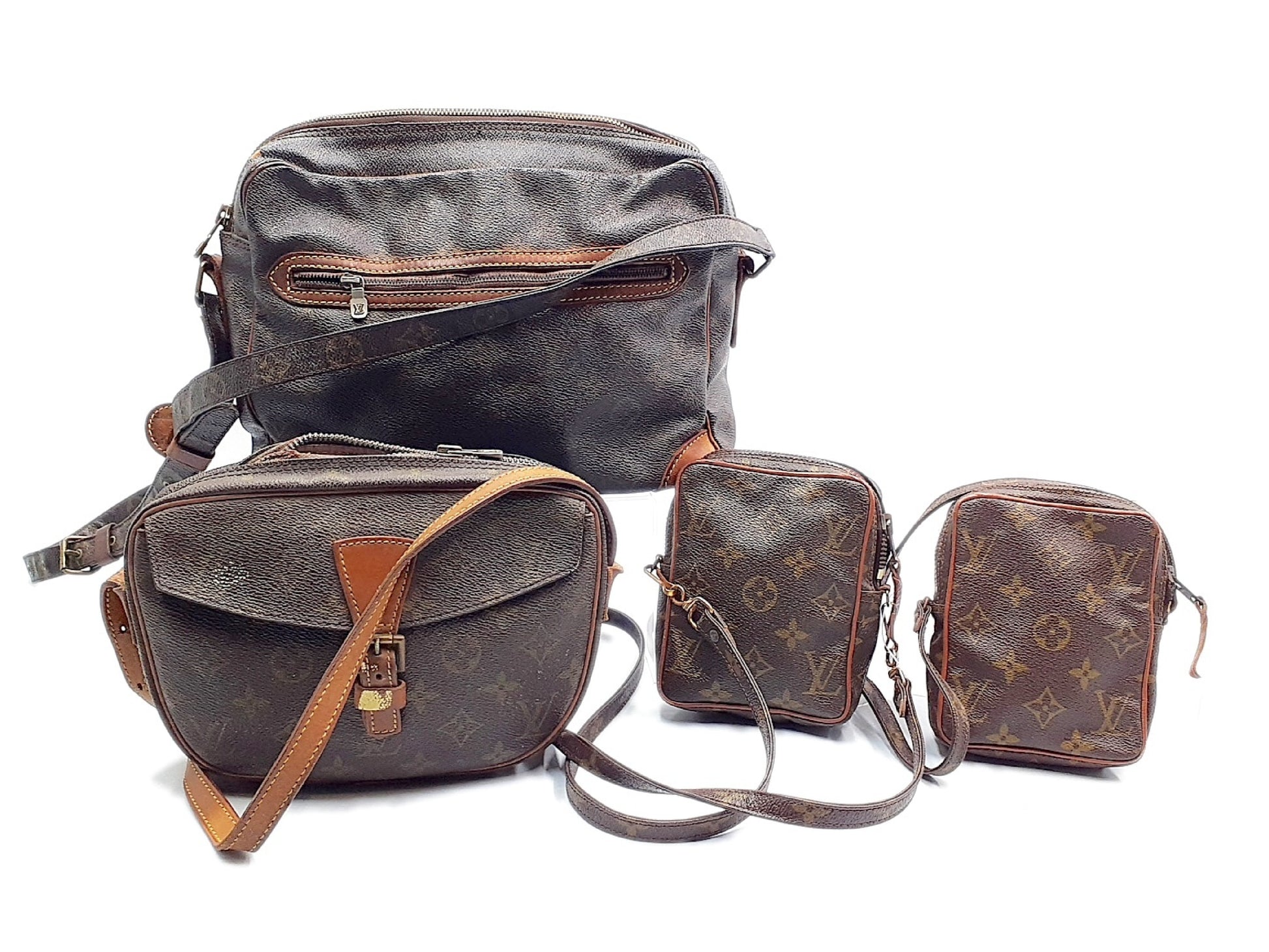 LOUIS VUITTON 4-Piece Set Monogram Potomac Jaune Fille Mini Danube Shoulder Bag