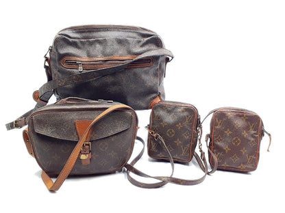 LOUIS VUITTON 4-Piece Set Monogram Potomac Jaune Fille Mini Danube Shoulder Bag