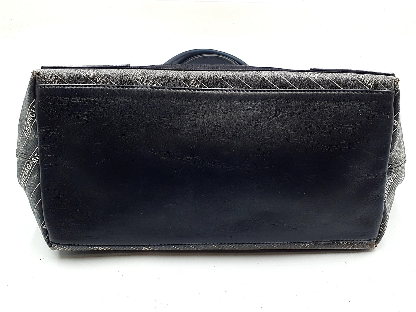 BALENCIAGA Logo Navy Cabas M 581292 Tote Bag