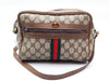 GUCCI GG Supreme Sherry Line Gold Hardware Leather Shoulder Bag
