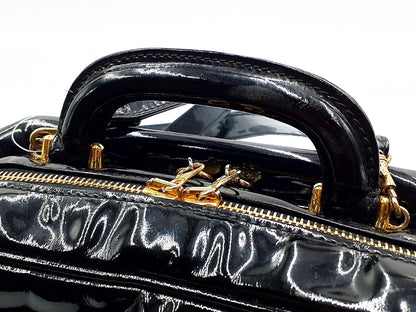 CHANEL 2-way handbag with strap, CC Coco Mark, patent leather, No. 4 series