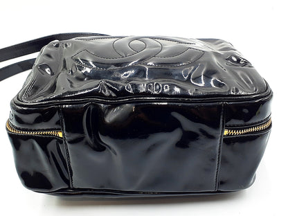 CHANEL 2-way handbag with strap, CC Coco Mark, patent leather, No. 4 series