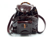 GUCCI Bamboo Backpack with Gold Hardware and Patent Leather 003.2058