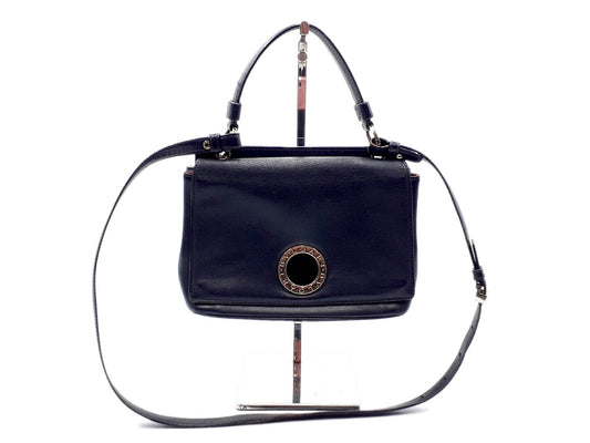 BVLGARI 2-way handbag with strap, B.zero hardware, gold hardware, leather