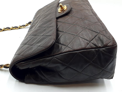 CHANEL Matelasse 30 Lambskin Gold Hardware Single Flap Shoulder Bag