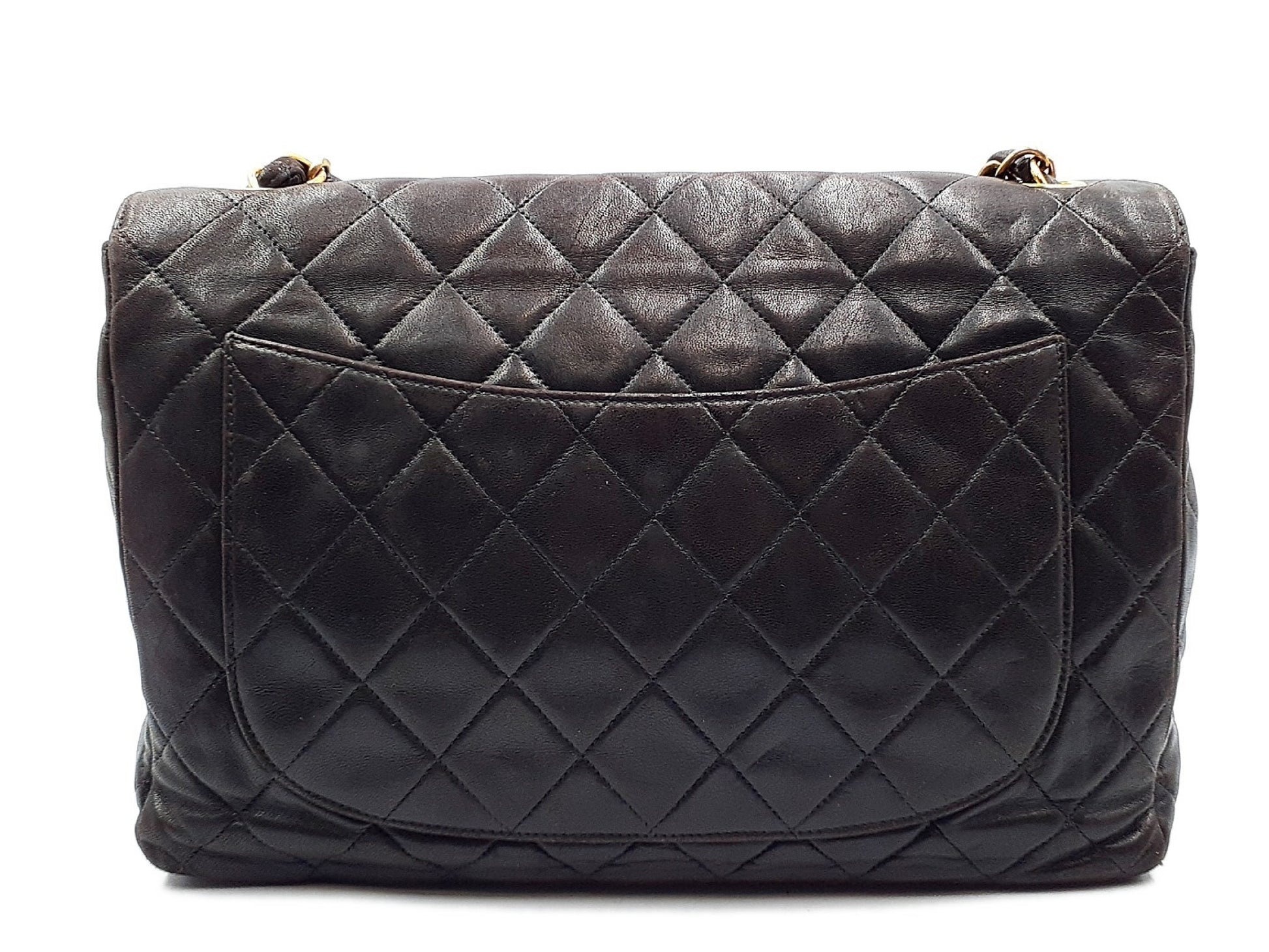 CHANEL Matelasse 30 Lambskin Gold Hardware Single Flap Shoulder Bag