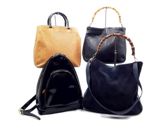 GUCCI 4-piece set Bamboo 2-way shoulder bag and leather bag