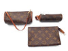 LOUIS VUITTON 3-Piece Set: Monogram Papillon Pouch, Bucket Pouch, Golf Pouch