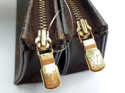 LOUIS VUITTON 3-Piece Monogram Pouch Set: Poche Toilette 15 and Poche Toilette 19