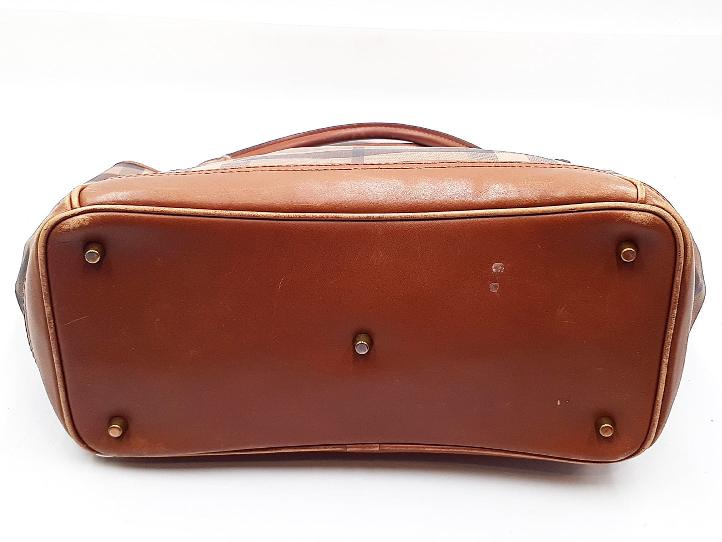 BURBERRY Nova Check Leather Bag 4-Piece Set Tote Bag