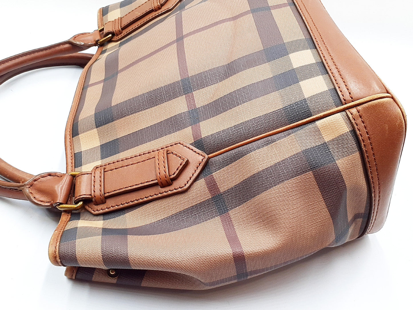 BURBERRY Nova Check Leather Bag 4-Piece Set Tote Bag