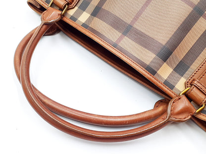BURBERRY Nova Check Leather Bag 4-Piece Set Tote Bag