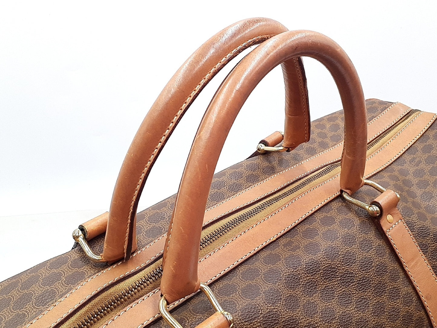 CELINE 4-Piece Macadam Leather Vintage Boston Bag Set