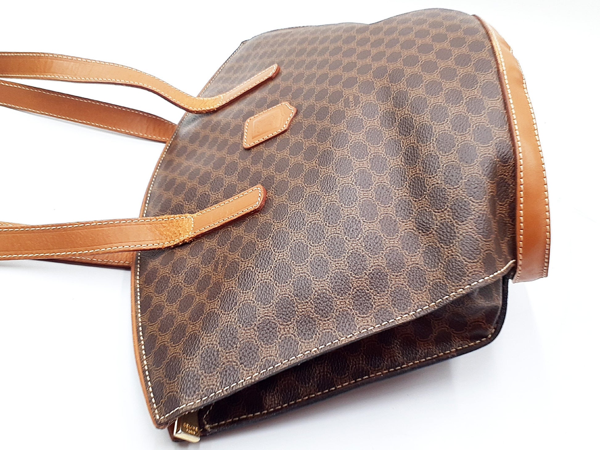 CELINE 4-Piece Macadam Leather Vintage Boston Bag Set