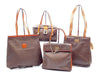 CELINE 4-Piece Macadam Leather Vintage Tote Bag Set