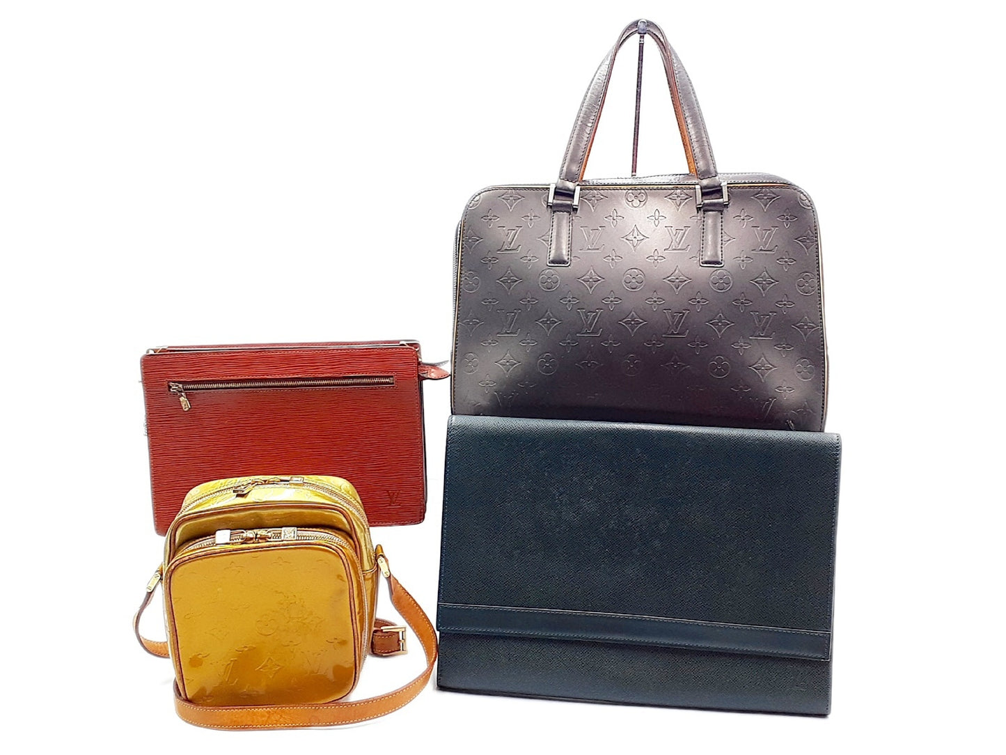 LOUIS VUITTON Monogram Matte 4-Piece Set - Malden, Vernis, Worcester, Epi, Enghien, Taiga, Document Bag, Shoulder Bag