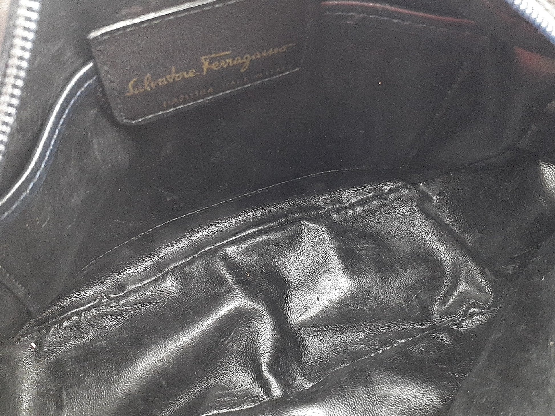 Salvatore Ferragamo Vara 4-Piece Set Vara Gancini Lizard Leather Shoulder Bag with Gold Hardware