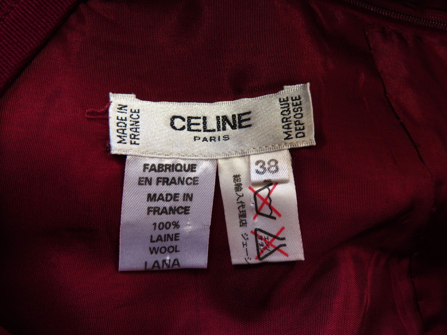 CELINE Gold Chain Skirt, Wool Skirt