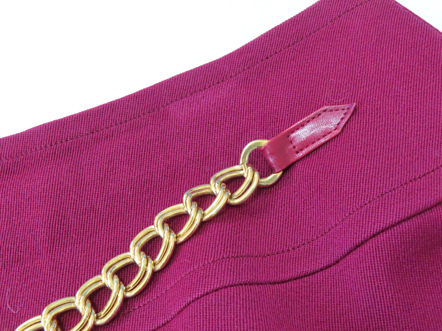 CELINE Gold Chain Skirt, Wool Skirt