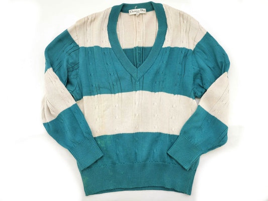 Dior Christian Dior Cable Knit Wool Thick Top