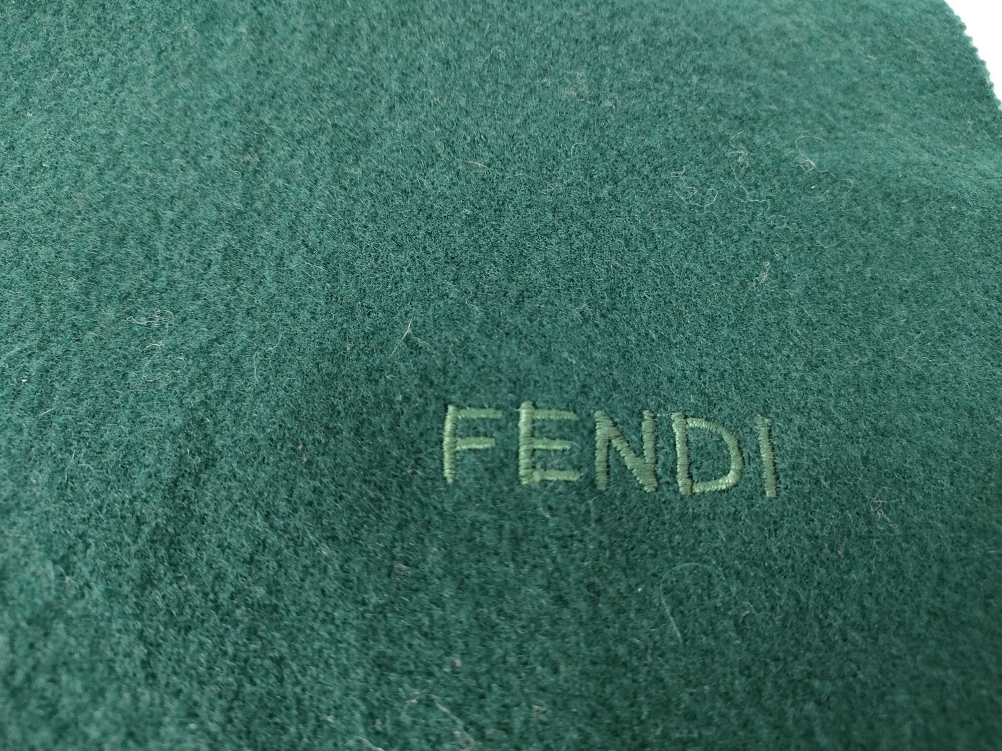 FENDI Fendi logo embroidered wool scarf
