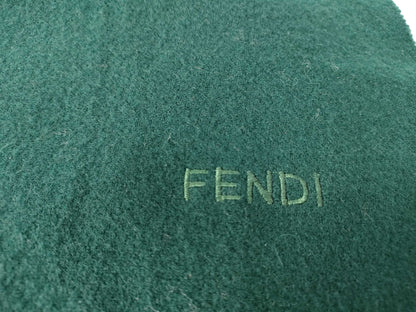 FENDI Fendi logo embroidered wool scarf