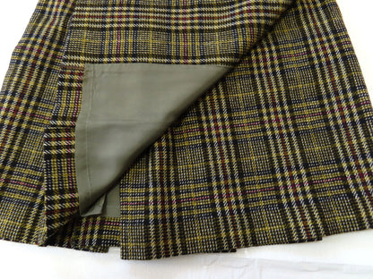 Christian Dior Christian Dior Houndstooth Wool Long Pleated Skirt