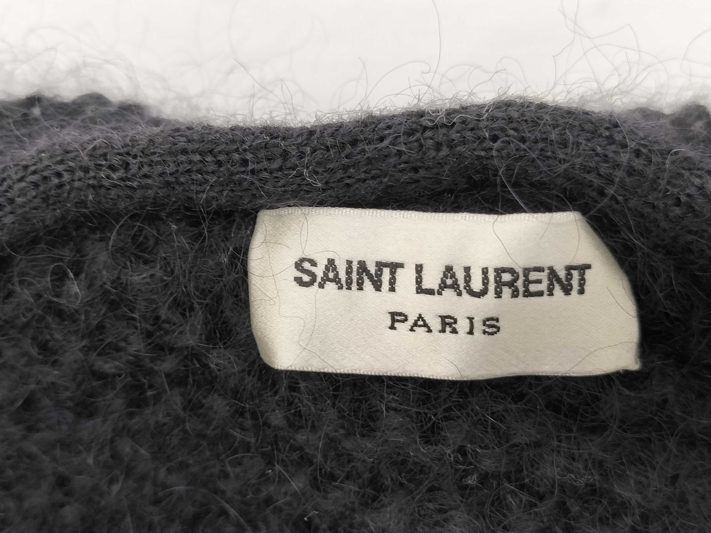 SAINT LAURENT Men's SAINT LAURENT PARIS Long Knit Cardigan in Black Wool