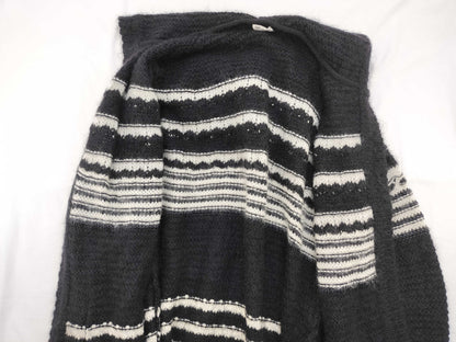 SAINT LAURENT Men's SAINT LAURENT PARIS Long Knit Cardigan in Black Wool