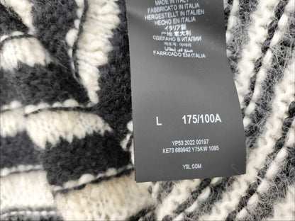 SAINT LAURENT Men's SAINT LAURENT PARIS Long Knit Cardigan in Black Wool