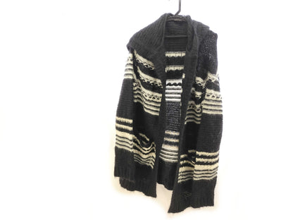 SAINT LAURENT Men's SAINT LAURENT PARIS Long Knit Cardigan in Black Wool