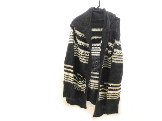 SAINT LAURENT Men's SAINT LAURENT PARIS Long Knit Cardigan in Black Wool