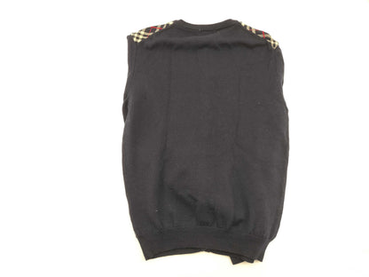 BURBERRY Horse Gold Button Nova Check Wool Cardigan Burberry Cardigan