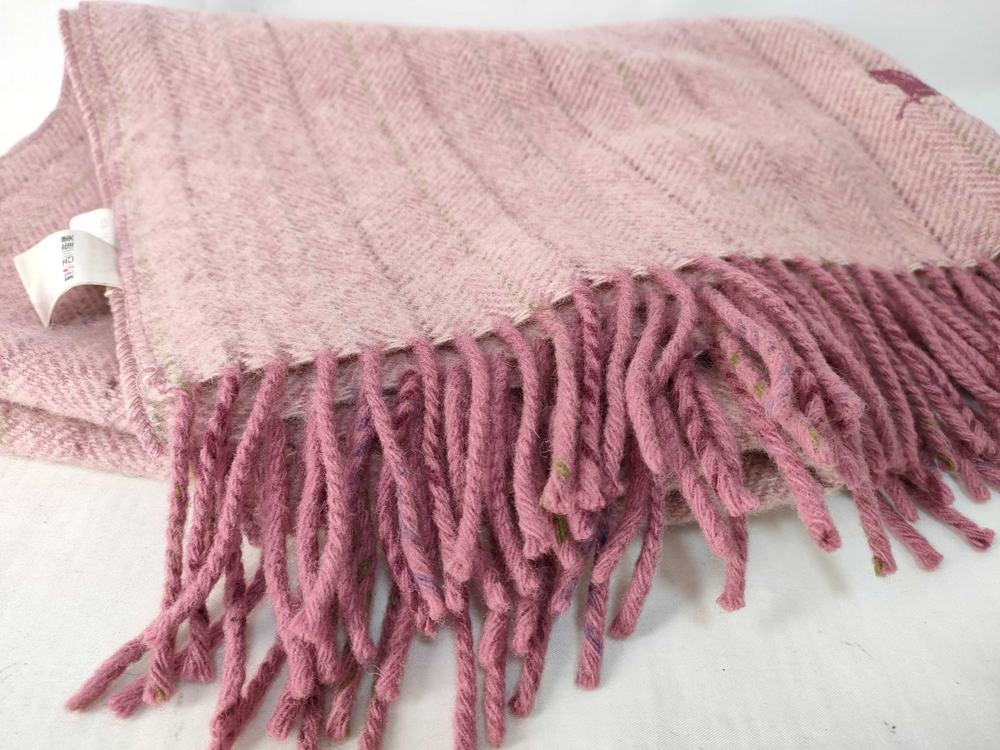 CELINE Sulky Logo Embroidered CELINE Wool Large Stole Other Apparel