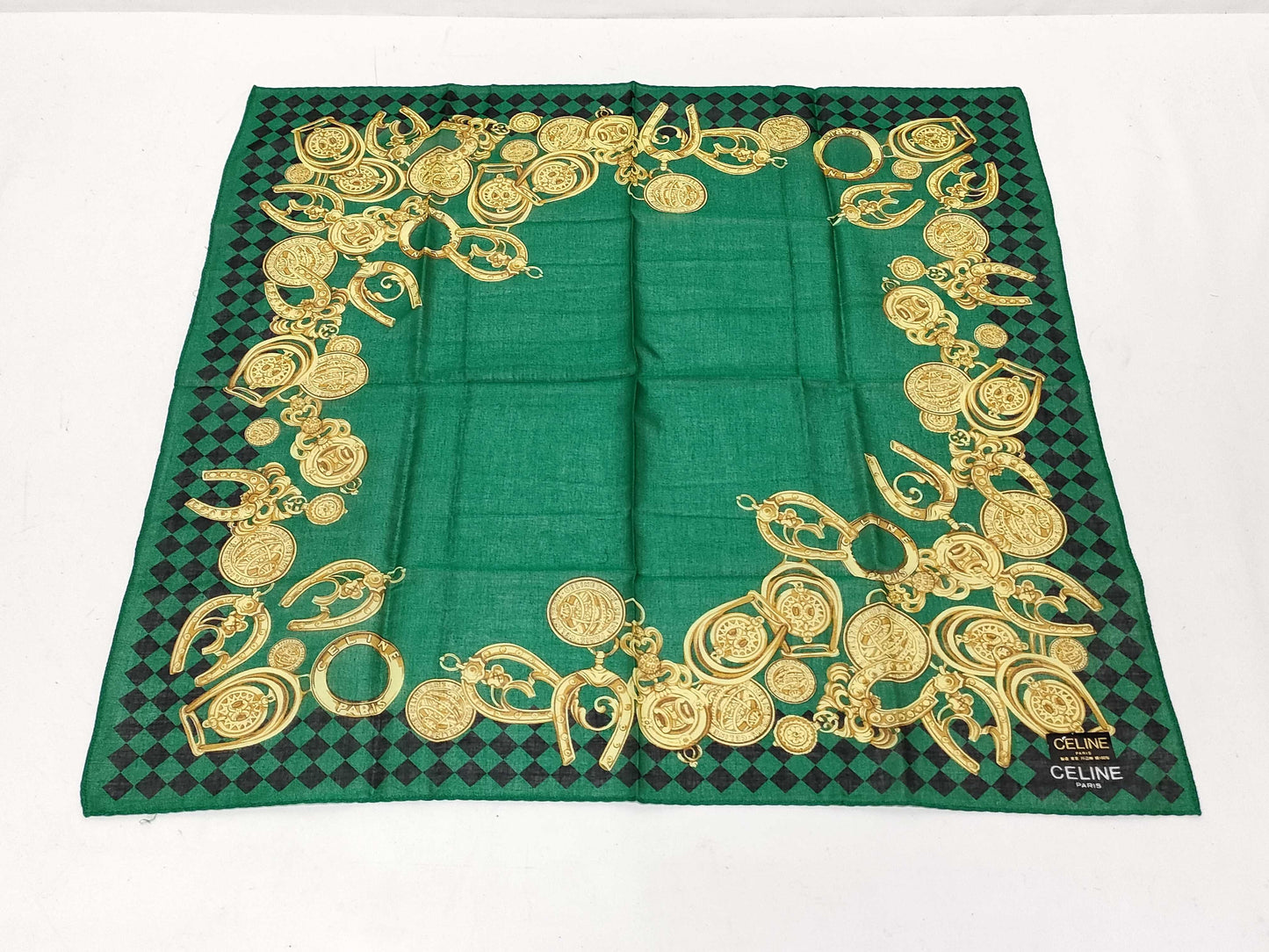 CELINE CELINE New, unused, with sticker, Triomphe Gold pattern scarf, other accessories