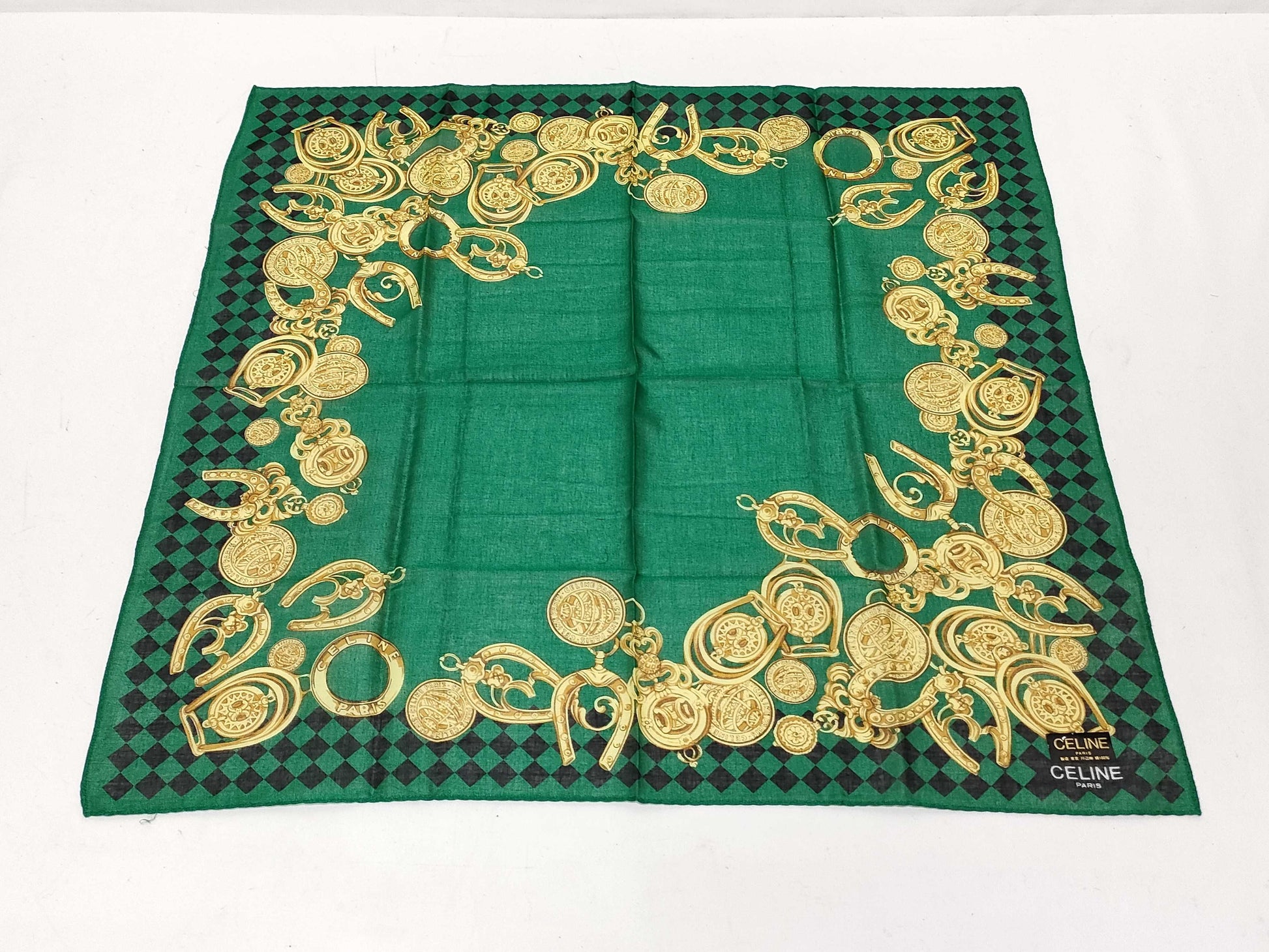 CELINE CELINE New, unused, with sticker, Triomphe Gold pattern scarf, other accessories