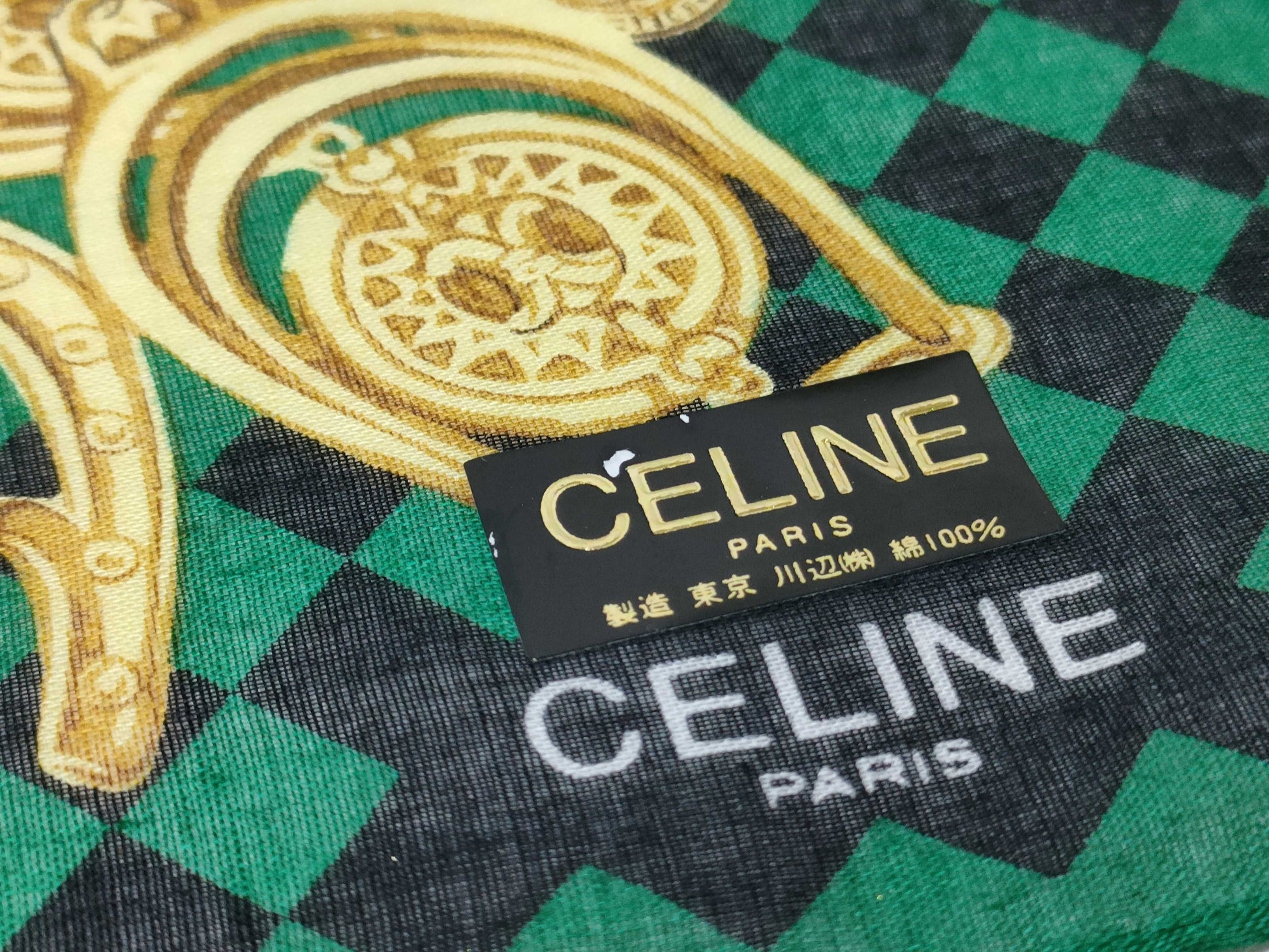 CELINE CELINE New, unused, with sticker, Triomphe Gold pattern scarf, other accessories