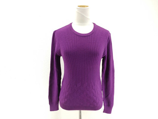 Dior Christian Dior Brand Logo Purple Wool Knit Top