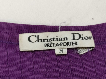 Dior Christian Dior Brand Logo Purple Wool Knit Top